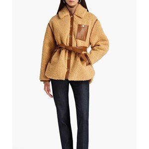Sandro Maddox Belted Faux-Fur Teddy Jacket